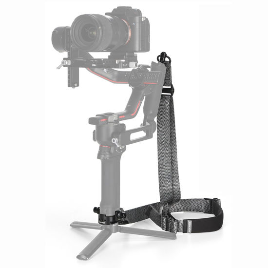 Picture of NEEWER RS4 RS3 Gimbal Shoulder Strap, Weight Reducing Padded Adjustable Strap with Baseplate Quick Release QD Buckle Compatible with DJI RS4 RS4 Pro RS3 RS3 Pro RS2 Sling Handle, Grey, GA016