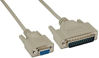 Picture of AYA DB9 (9-Pin) Female to DB25 (25-Pin) Male Serial Null Modem Cable (6Ft)