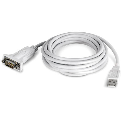 Picture of TRENDnet USB to Serial Adapter, TU-S910, 3m (10 Feet), USB to RS-232 Serial Converter, Windows and Mac Compatible, White