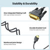 Picture of DVI to HDMI Cable 6ft, HDMI to DVI-D/DVI-I Braided Cord Bidrectional Male to Male Conector for Monitor Projector PC Raspberry Pi Xbox One PS5 PS4 Graphics Card HDMI Switch