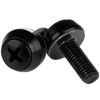 Picture of StarTech.com M6 x 12mm - Screws - 50 Pack, Black - M6 Mounting Screws for Server Rack & Cabinet (CABSCREWSM6B)