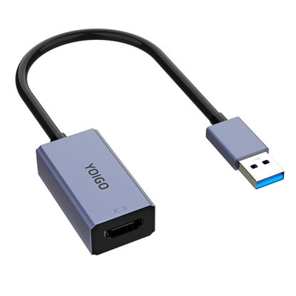 Picture of YOIGO USB to HDMI Adapter for Monitors, USB 3.0/2.0 to HDMI for Monitor Compatible with macOS,Android,Windows XP/7/8.1/10/11.USB A External Graphic Card