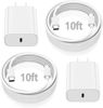 Picture of 10FT iPad Charger Cord, 20W USB C Fast Charger with Long Charging Cable for iPad Pro 12.9 6th/5th/4th/3rd, 11 inch 4th/3rd/2nd/1st, iPad 10th Generation, iPad Air 5th/4th Generation, iPad Mini 6