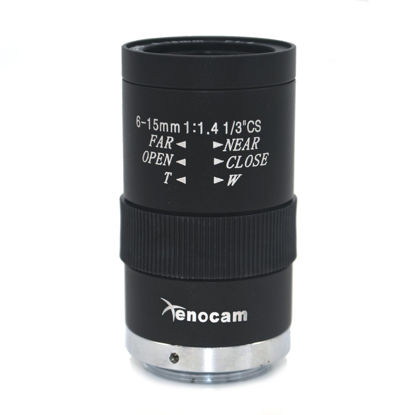 Picture of Xenocam 6-15mm 1/3" F1.4 CS Mount Varifocal CCTV Manual Lens for CCTV Camera