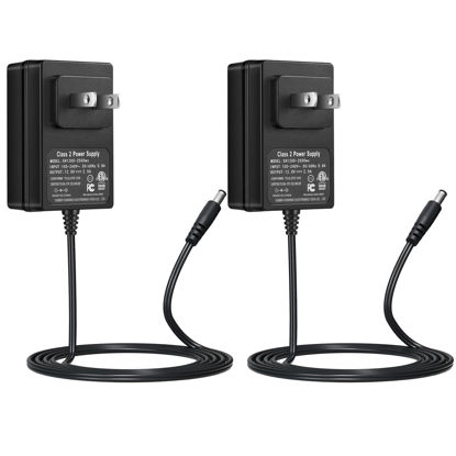 Picture of Security-01 [UL Listed] 2-Packs AC to DC 12V 2.5A Power Supply Adapter, 30W Max,Work with CCTV Camera/DVR/NVR/Led Strip Lights/Router/Monitor/Keyboard