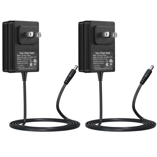 Picture of Security-01 [UL Listed] 2-Packs AC to DC 12V 2.5A Power Supply Adapter, 30W Max,Work with CCTV Camera/DVR/NVR/Led Strip Lights/Router/Monitor/Keyboard