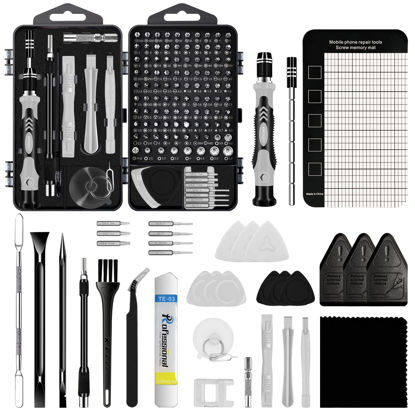 Picture of 135 in 1 Precision Screwdriver Set, Computer Screwdriver Kit, Laptop Repair Tool Kit, Electronics Repair Tool Kit for PC MacBook Cell Phone iPhone Nintendo Switch PS4 Xbox Controller(Grey)