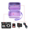 Picture of Carrying & Protective Case for Digital Camera, AbergBest 21 Mega Pixels 2.7" LCD Rechargeable HD/Kodak Pixpro/Canon PowerShot ELPH 180/190 / Sony DSCW800 / DSCW830 Cameras for Travel - Purple