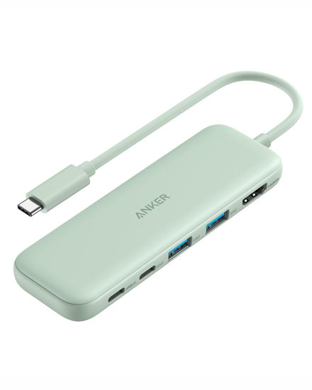 Picture of Anker 332 USB-C Hub (5-in-1) with 4K HDMI Display, 5Gbps USB-C Data Port and 2 5Gbps USB-A Data Ports and for MacBook Pro, MacBook Air, Dell XPS, Lenovo Thinkpad, HP Laptops and More(Green)