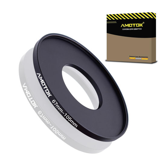 Picture of 67mm Lens to 105mm Camera Lens Adapter,67mm-105mm Filter Step up Rings,Compatible All 105mm Filter Accessory.Made from CNC Machined