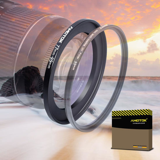 Picture of 77mm Lens to 95mm Camera Lens Adapter,77mm-95mm Filter Step up Rings,Compatible All 95mm Filter Accessory.Made from CNC Machined