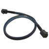 Picture of Sonilco High Performance HD Mini SAS SFF-8643 to SFF-8643 Cable Digital Black Cord (2 Cables, 0.5 M / 1.6 Feet)