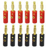 Picture of WWZMDiB 4mm Banana Plugs Stackable Connectors for Speaker Wire (12Pcs/6pair Gold Plated)