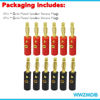 Picture of WWZMDiB 4mm Banana Plugs Stackable Connectors for Speaker Wire (12Pcs/6pair Gold Plated)