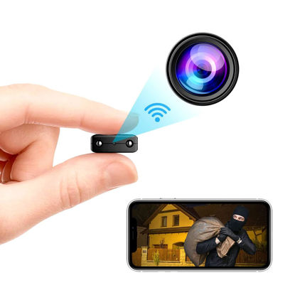 Picture of Pyzzia Hidden Camera for Spy Small WiFi Hidden Camera 1080P HD Smart Home Cameras Mini Cameras Nanny Cam with Motion Sensor Night Vision App Control Cellphone Control No Battery No Need Wi-Fi