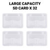 Picture of MICSCREW Slot Portable SD Card Holder Case, 4 Individual Transparent Plastic Memory Card Case, Holds a Total of 32 SD Cards, Waterproof and Dust Resistant SD Card Storage Case for SD Cards