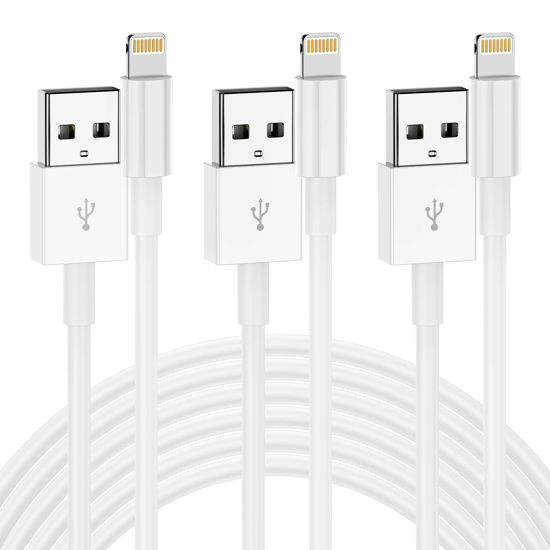 Picture of QZIIW [Apple MFI Certified for iPhone Charger Cable 10 Ft, 3Pack Extra Long USB to Lightning Cable 10 Feet,Apple Charging Power Cord 10 Foot for iPhone 14 13 12 11 Pro Max Mini XR X 9 8 7Plus 6s ipad