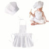 Picture of 2 PCS Baby Photography Props, Baby Chef Outfit for 6-24 Months, Chef Hat and Apron Photo Props Costume for Newborn Photoshoots Posing Photo Accessories (Girl)