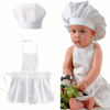 Picture of 2 PCS Baby Photography Props, Baby Chef Outfit for 6-24 Months, Chef Hat and Apron Photo Props Costume for Newborn Photoshoots Posing Photo Accessories (Girl)