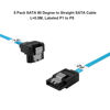 Picture of ADCAUDX SATA-III Cable: 0.5M, 5 Pack SATA 90-Degree Cable Thin-SATA Cable SATA Right-Angle Cable SATA 6 Gbps Cable for Hard Drive, Computer,SDD,HDD,Blue (1.6FT)