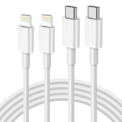 Picture of USB C to Lightning Cable [Apple MFi Certified] 2Pack 6FT iPhone Fast Charger Cable Power Delivery Type C Charging Cord Compatible with iPhone 14 13 13 Pro Max 12 12 Pro Max 11 XS XR X 8