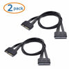 Picture of Cable Matters 2-Pack 22-Pin Power and Data SATA Extension Cable - 20 Inches