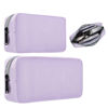 Picture of Universal Electronics Accessories Bag Pouch, 2-Pack Portable Soft Carrying Case Bag Wire Cable Organizer for Hard Drive, Power Adapter, Laptop Mouse, Cosmetics Kit, Cell Phone, Small+Big-Purple