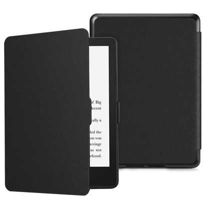 Picture of Fintie Slimshell Case for 6.8" Kindle Paperwhite (11th Generation-2021) and Kindle Paperwhite Signature Edition - Premium Lightweight PU Leather Cover with Auto Sleep/Wake, Black