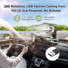 Picture of HUENLYEL Usb Fan for Car, Dual Head Car Fans for Cars Dashboard Truck Home Offices (5V/2A Usb Powered)