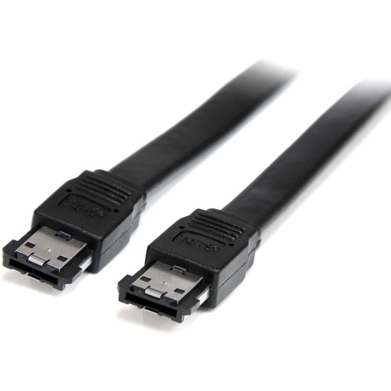 Picture of StarTech.com Shielded External eSATA Cable - eSATA cable - Serial ATA 150 - eSATA (M) to eSATA (M) (3 ft) - black (ESATA3)