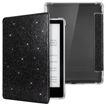 Picture of CoBak Case for Kindle Paperwhite (6.8" 11th Generation 2021 Released) & Paperwhite Signature Edition- New PU Leather Cover and Clear Soft Silicone Back Cover with Auto Sleep Wake Feature