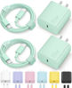 Picture of Charger for iPhone 15 Charger USB C Wall Charger iPad Pro Charger Block 2 Pack with 2 Pack 6FT Cable for iPhone 15/15 Plus/15 Pro/15 Pro Max/iPad Pro/Mini/Air/Air4/AirPods/Samsung(Green)