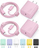 Picture of Charger for iPhone 16 15 Charger Fast Charging Type C Charger USB C Charger Block iPhone 16 Charger with 2 Pack 6FT Cable for iPhone 16/16 Plus/16 Pro/16 Pro Max/iPhone 15/15 Pro Max/Samsung(Pink)