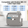 Picture of PT-M95 label tape clear Compatible with M-K231s Brother Label Tape Clear 12mm 0.47 M231 MK231 P Touc M Tape for Brother Label Maker PTM95 PT85 PT65 PT90 Label Maker Refills,Black on Clear, 4 Pack.