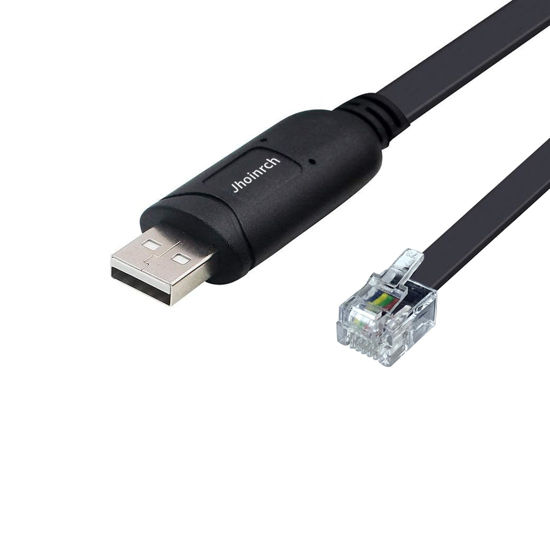 Picture of Jhoinrch USB to RJ11/12 6P4C RS232 Serial Cable Adapter with FTDI FT232RNL Chip for APC PDU UPS 940-0144 BMS Battery