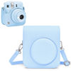 Picture of Rieibi Camera Case Compatible with Fuji Instax Mini 12 - Polaroid Instax 12 Carry Case for Fujifilm Instax Mini 12 Instant Camera - Fuji mini 12 Bag Cover with Strap - Pastel Blue