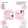 Picture of Rieibi Camera Case Compatible with Fuji Instax Mini 12 - Polaroid Instax 12 Carry Case for Fujifilm Instax Mini 12 Instant Camera - Fuji mini 12 Bag Cover with Strap - Blossom Pink