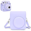 Picture of Rieibi Camera Case Compatible with Fuji Instax Mini 12 - Polaroid Instax 12 Carry Case for Fujifilm Instax Mini 12 Instant Camera - Fuji mini 12 Bag Cover with Strap - Lilac Purple