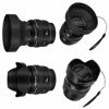 Picture of Veatree 77mm Lens Hood Set, Collapsible Rubber Lens Hood with Filter Thread + Reversible Tulip Flower Lens Hood + Center Pinch Lens Cap + Microfiber Lens Cleaning Cloth