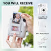 Picture of Rieibi Clear Case Compatible with Fuji Instax Mini 12 - Glitter Case Bag for Fujifilm Instax Mini 12 Instant Camera with Back Pocket, Strap and Photo Album - Glitter Clear