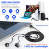 Picture of USB Headphone for PC Laptop Wired Earbuds Computer Headset with Microphone Volume Control Mute Button Mic Lightweight Noise Canceling in-Ear Corded Gaming Earphone for MacBook Pro Office Zoom School