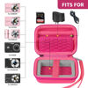 Picture of Carrying & Protective Case for Digital Camera, AbergBest 21 Mega Pixels 2.7" LCD Rechargeable HD/Kodak Pixpro/Canon PowerShot ELPH 180/190 / Sony DSCW800 / DSCW830 Cameras for Travel - Bright Pink