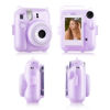 Picture of Rieibi Clear Case Compatible with Fuji Instax Mini 12 - Glitter Case Bag for Fujifilm Instax Mini 12 Instant Camera with Back Pocket, Strap and Photo Album - Glitter Purple