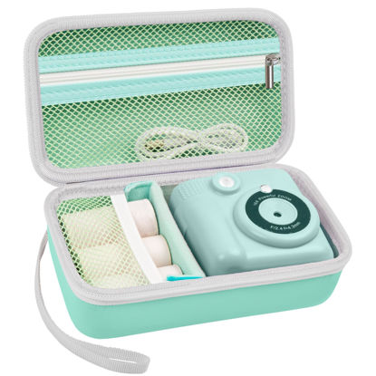 Picture of Case Compatible with ESOXOFFORE for Dylanto for Anchioo for WEEFUN for GKTZ for Amzelas for Mafiti Instant Print Camera, Film Camera Storage Holder Organizer bag (Box Only)- Mint Green