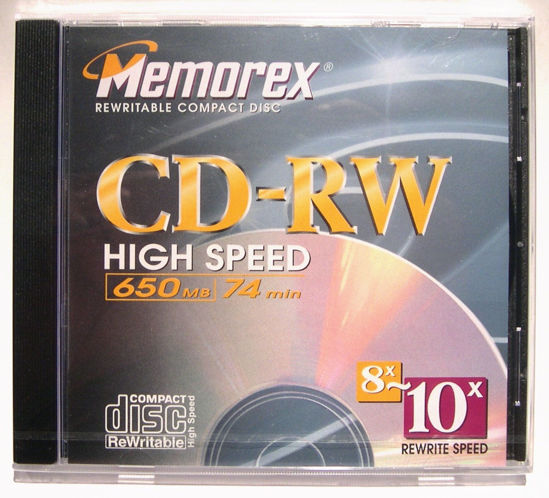 Picture of CD-RW 74 10X 650MB HIGH SPEED STANDARD JEWEL SINGLE