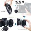 Picture of 82mm Universal Metal Lens Hood,Wide Angle Lens Hood Compatible All 82mm Brands Camera Lens(and Easy to Install and Remove) 1pcs 82mm Lens Cap