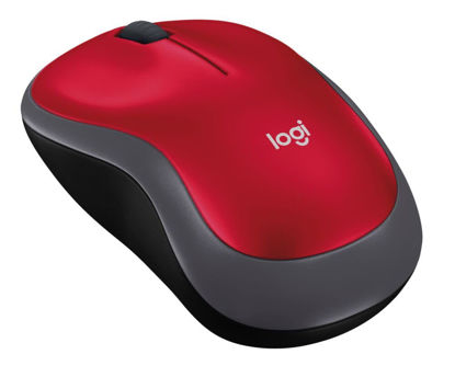 Picture of Logitech M185 Wireless Mouse, 2.4GHz with USB Mini Receiver, 12-Month Battery Life, 1000 DPI Optical Tracking, Ambidextrous, Compatible with PC, Mac, Laptop - Red