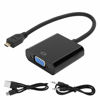 Picture of Micro HDMI to VGA Adapter, Micro HDMI to VGA Cable Support 1080P, VGA Video Converter Adapter Support HDCP, for Raspberry Pi 4B