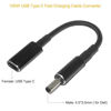 Picture of USB C to Slim Laptop Charging Cable Adapter Female Type C to DC Converter 0.8ft 100W PD Power Charger Supply Cord for Vostro 12 17 11 XPS 14 3000 7000 5000 13 15 Inspiron Dell (4.5 x 3.0mm for Dell)