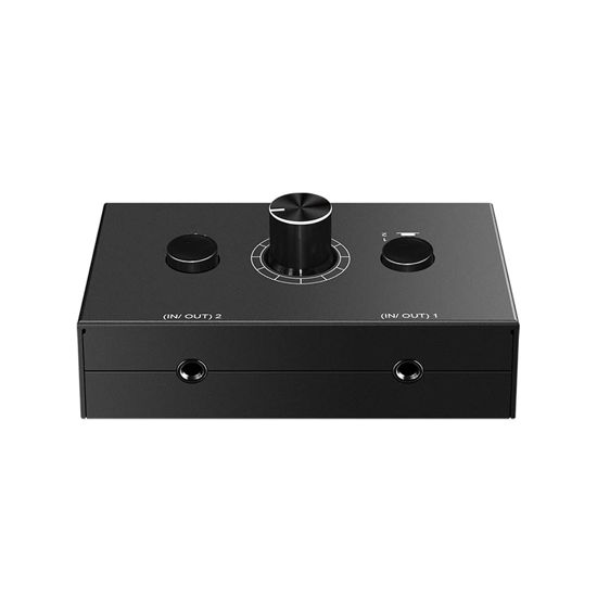 Picture of Dingsun Audio Switcher 2 Port 3.5mm AUX Audio Selector Box, Audio Splitter Support Speakers, Headphone, MP3/MP4, Android Phone, Game Console, PC, etc. (1 Input 2 Output/ 2 Input 1 Output)